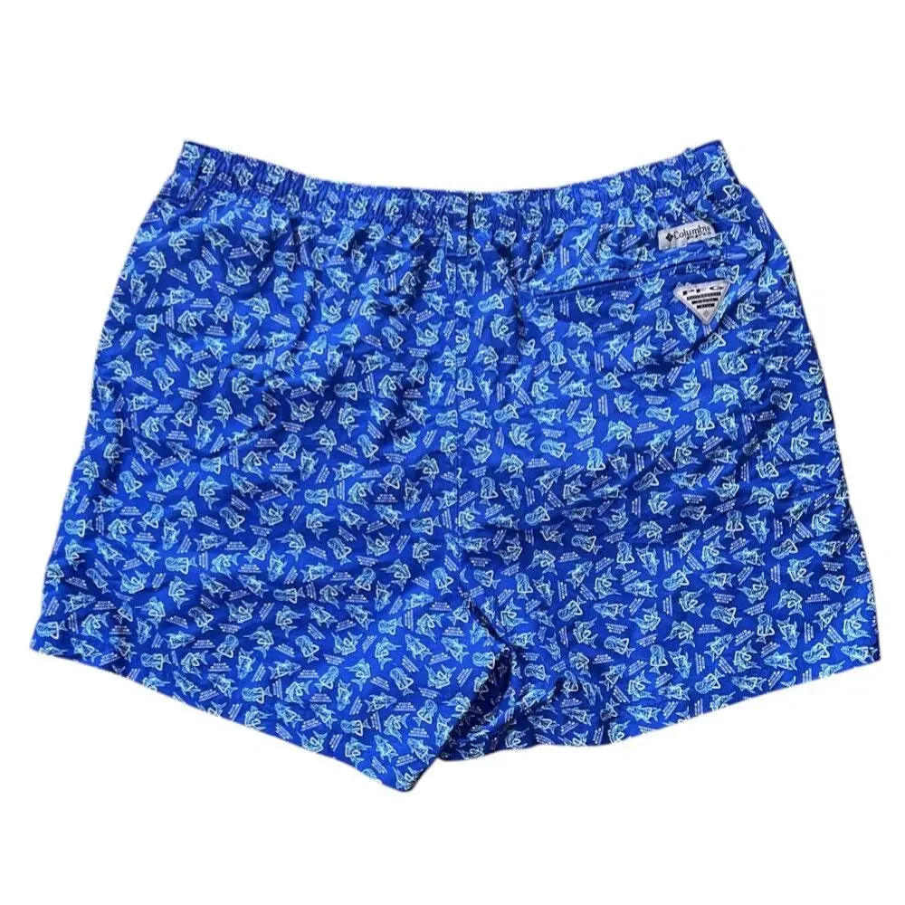 Columbia PFG Performance Fishing Gear Lined Blue Water Swim Shorts 2XL
